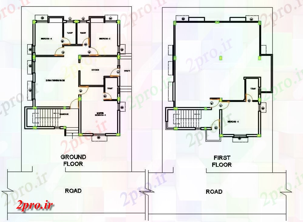دانلود نقشه مسکونی ، ویلایی ، آپارتمان X 60 فوت اندازه پلات برای طرحی خانه طرحی 12 در 18 متر (کد159814)