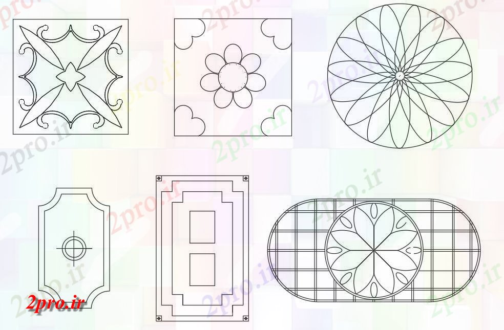 دانلود نقشه بلوک ، آرام ، نماد شگفت انگیز شش نوع مختلف از بلوک طراحی هنر دیوار،   (کد159930)