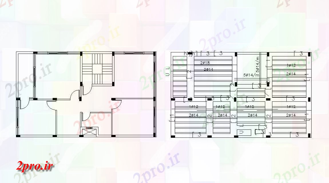 دانلود نقشه خانه های کوچک ، نگهبانی ، سازمانی - طرحی ویلا برای موج نو طراحی طرحی 8 در 14 متر (کد160083)