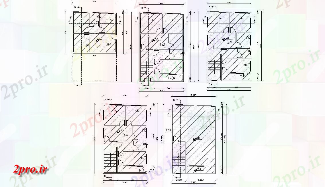 دانلود نقشه مسکونی  ، ویلایی ، آپارتمان  مسکن آپارتمان   تمام طرحی طبقه چیدمان (کد160110)