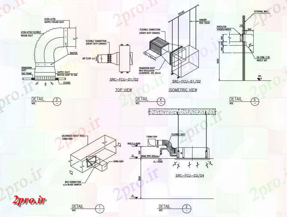 دانلود نقشه پلان مقطعی   رسم داشتن طرحی بخش دقیق از دودکش   دو بعدی   (کد160137)