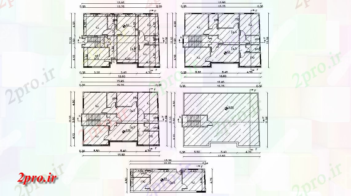 دانلود نقشه مسکونی  ، ویلایی ، آپارتمان  X 50 'طرحی معماری زیبای مسکن واحد آپارتمان   (کد160149)