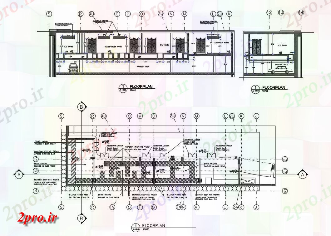 دانلود نقشه پلان مقطعی اتوکد از ایستگاه فرعی برق جزئیات بخش طرحی    (کد160193)