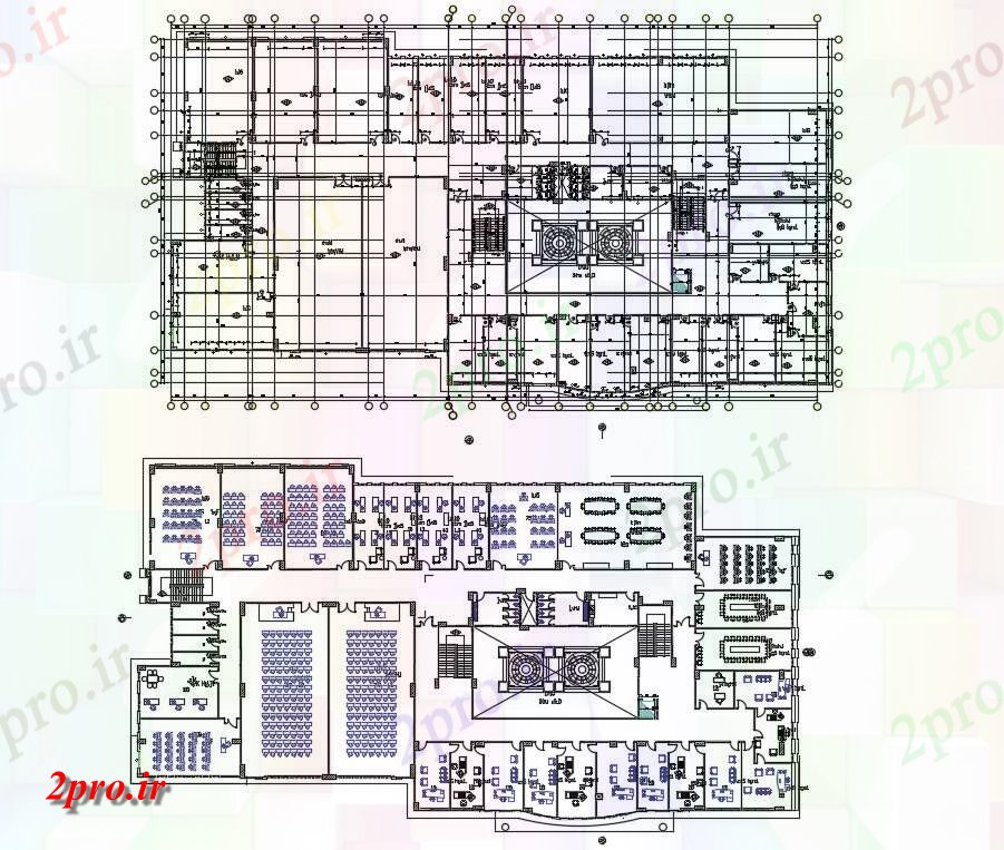 دانلود نقشه پلان مقطعی   Workplan نشیمن از جزئیات بخش از ساختمان دانشکده پرستاری  می شود    (کد160265)