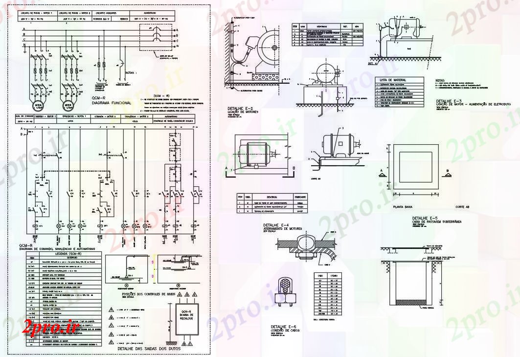 دانلود نقشه پلان مقطعی  دو بعدی  اتوکد  پروژه نصب و راه اندازی جزئیات بخش طراحی برق      دو بعدی   (کد160380)