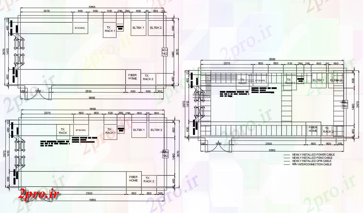 دانلود نقشه پلان مقطعی  طراحی داشتن نصب تجهیزات چیدمان اتاق و کابل مسیر طرحی جزییات   دو بعدی   (کد160437)