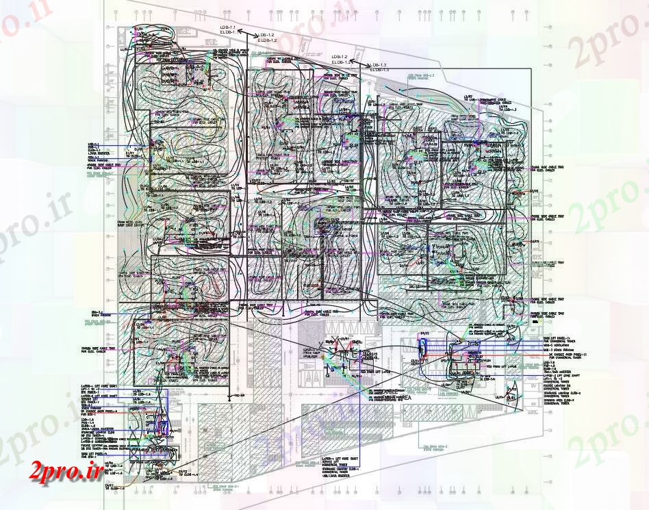 دانلود نقشه اتوماسیون و نقشه های برق   نشیمن داشتن طبقه زیرزمین برق چیدمان  دو بعدی   (کد160618)