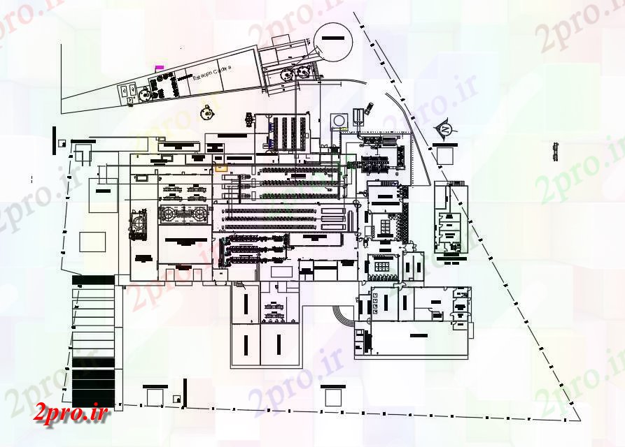 دانلود نقشه ماشین الات کارخانه    طراحی نشان می دهد طرحی از گیاه آب و فرآیند کارخانه کامل در جزئیات از صنعت  این   (کد160680)