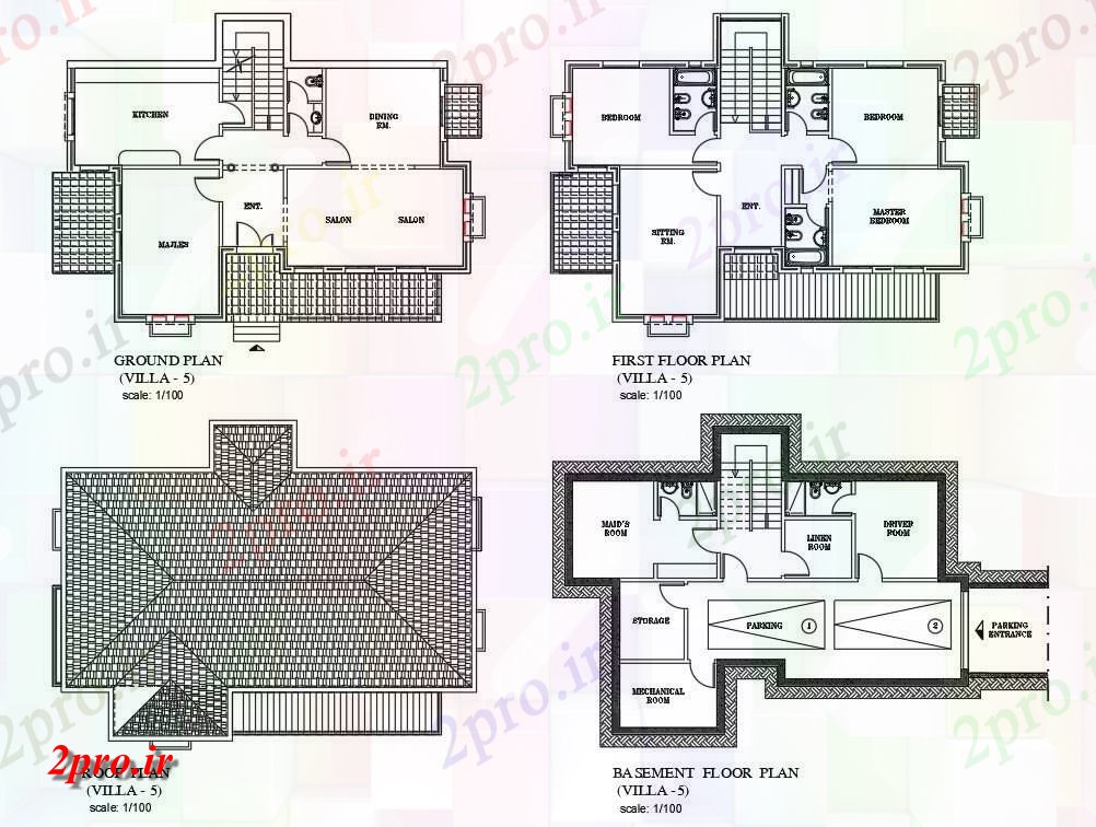 دانلود نقشه مسکونی ، ویلایی ، آپارتمان اتوکد دو بعدی داشتن طرحی طبقه ویلا فردی با زیرزمین دو امکانات پارکینگ (ویلا طرحی طبقه) دو بعدی 13 در 17 متر (کد160777)