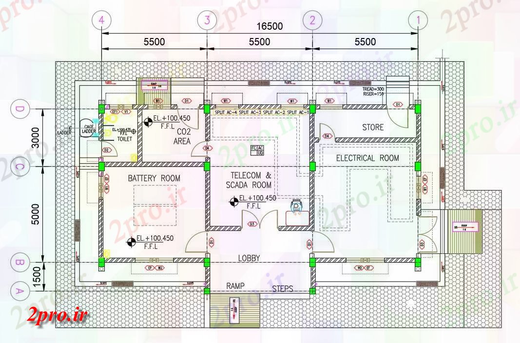 دانلود نقشه معماری اتوکد دو بعدی   طراحی   برنامه ریزی و طرحی از سنگر کابل     (کد160793)