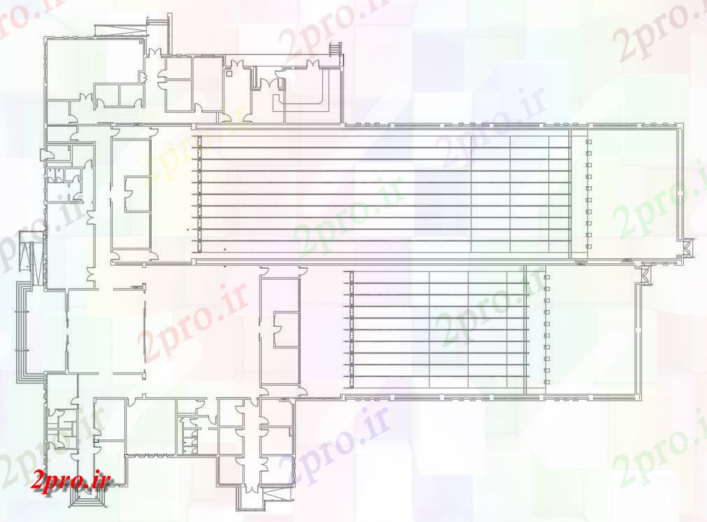 دانلود نقشه جزئیات پله و راه پله   دو بعدی   ساختمان هتل         (کد160806)