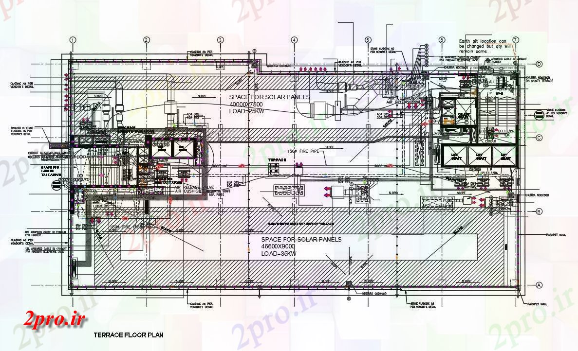 دانلود نقشه طراحی داخلی نشان می دهد  طرحی تراس طبقه، طرحی های الکتریکی، طرحی زنگ هشدار، نور و آتش طرحی جنگنده (کد160819)