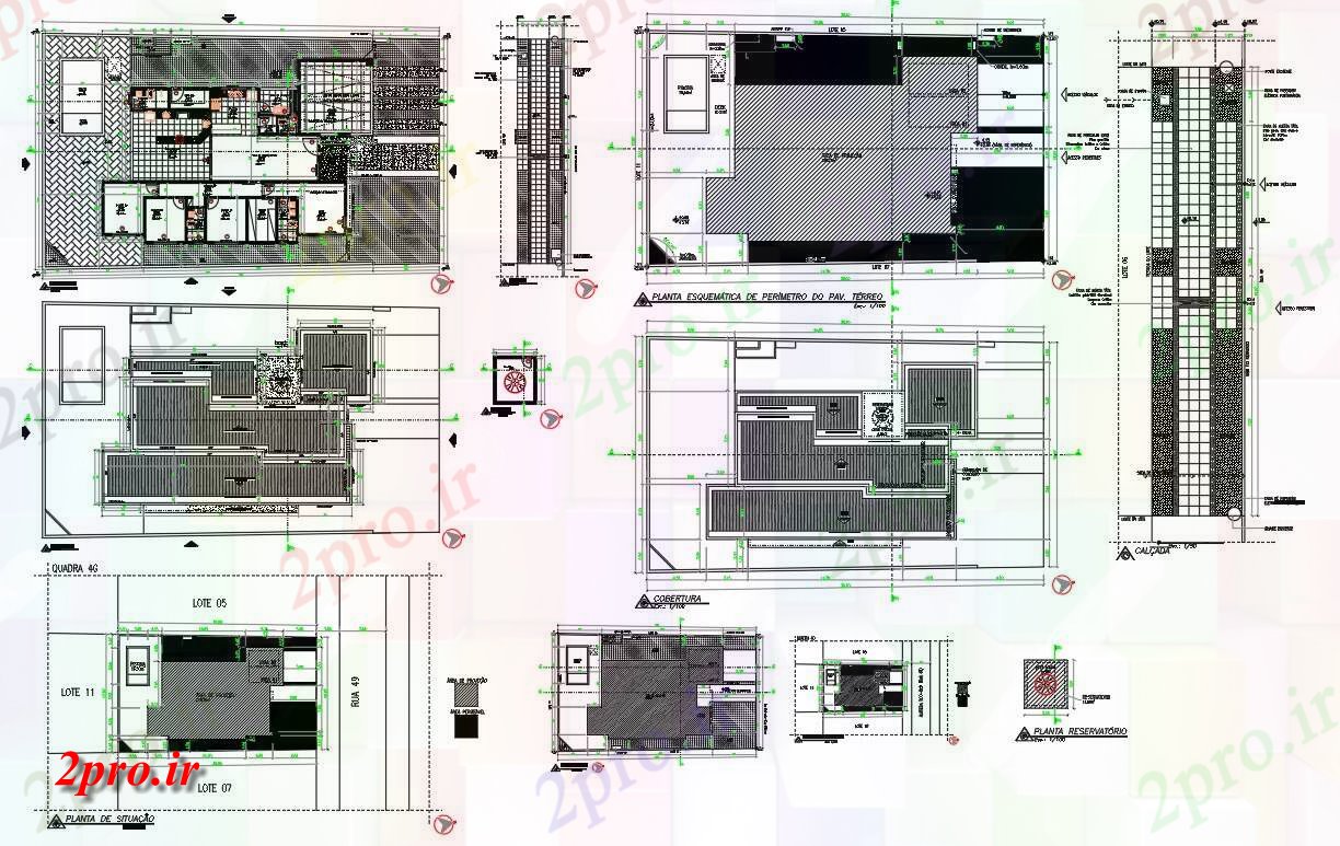 دانلود نقشه خانه های کوچک ، نگهبانی ، سازمانی - طبقه طراحی طرحی ارائه دو بعدی ، 18 در 30 متر (کد160908)