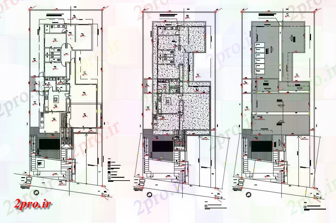 دانلود نقشه خانه های کوچک ، نگهبانی ، سازمانی - محل اقامت طراحی سقف و جزئیات کف خودکار خودکار طراحی طراحی 15 در 35 متر (کد160910)
