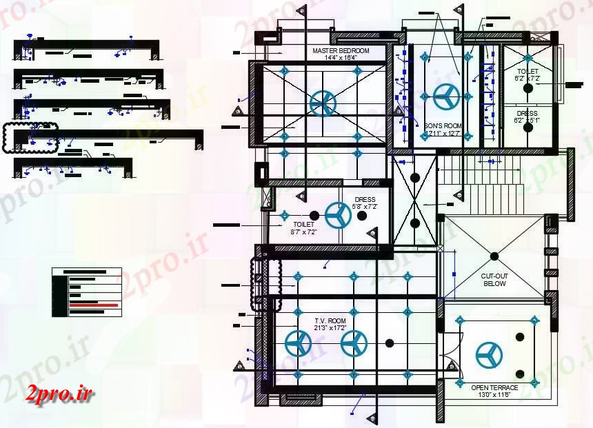 دانلود نقشه برق مسکونی خانه طراحی با برق چیدمان نشیمن 11 در 13 متر (کد160922)