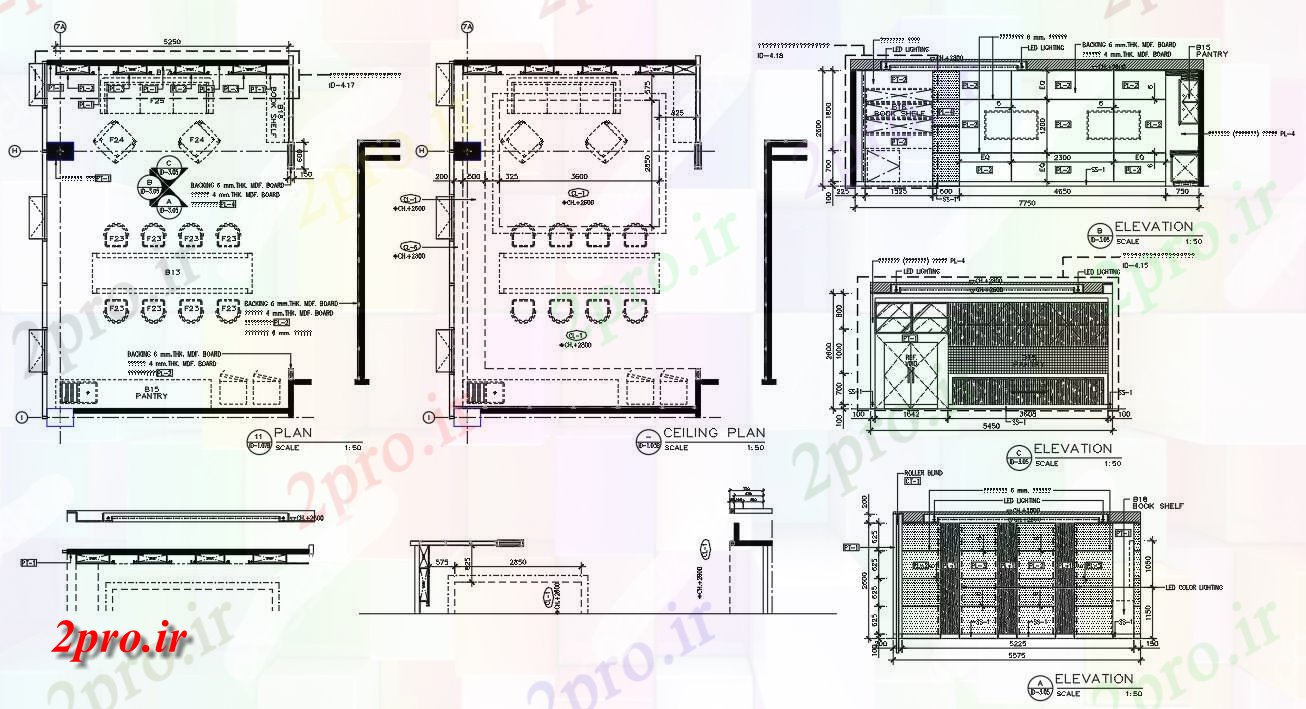 دانلود نقشه طراحی مبلمان اداری - تجاریدفتر شربت خانه طرحی با نما نشیمن  (کد160979)