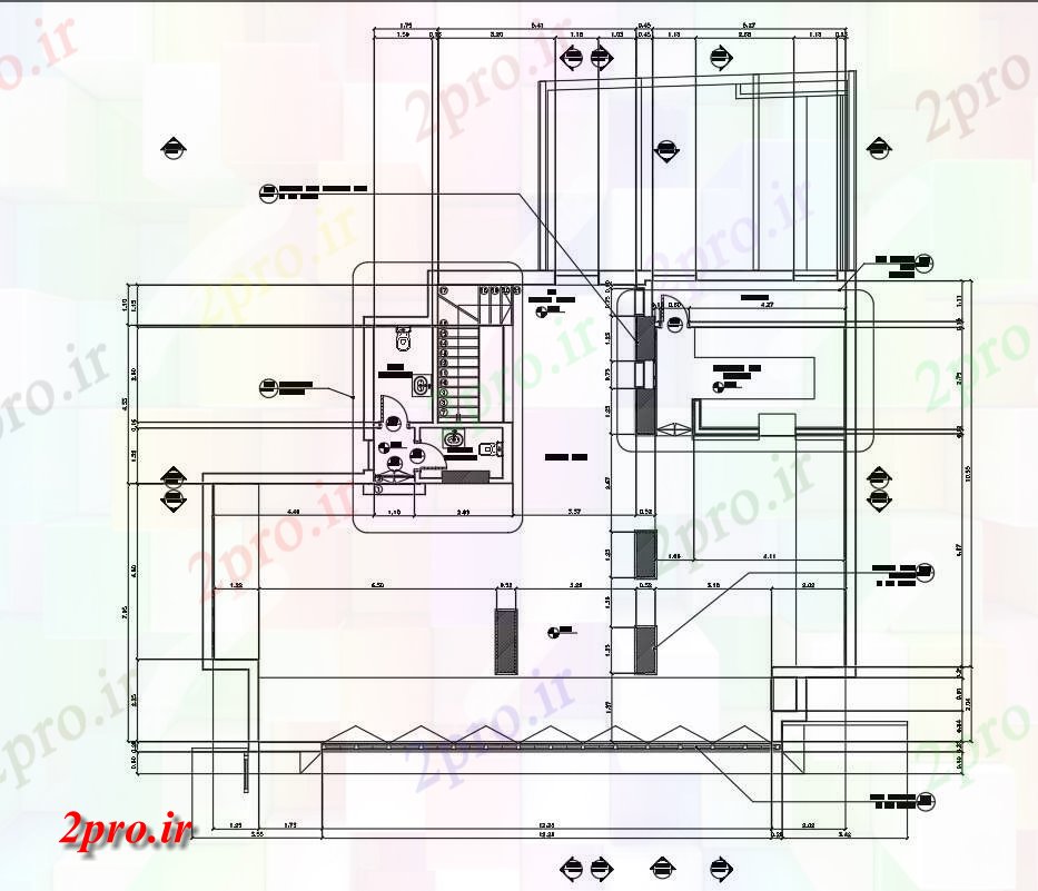 دانلود نقشه هتل - رستوران - اقامتگاه اتوکد طراحی اولین طرحی ساخت و ساز کف هتل 10 در 12 متر (کد161003)