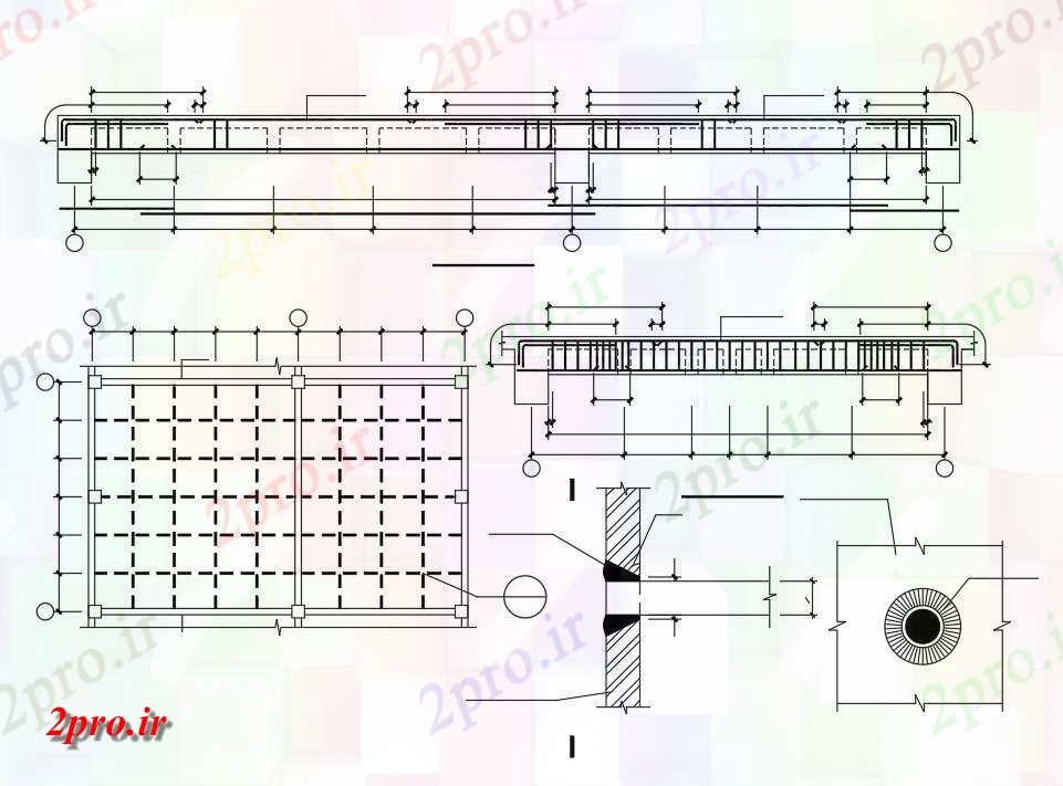 دانلود نقشه جزئیات تیر این ارائه  طراحی پرتو اتوکد جزئیات ستون  دو بعدی    طراحی   دو بعدی   (کد161071)