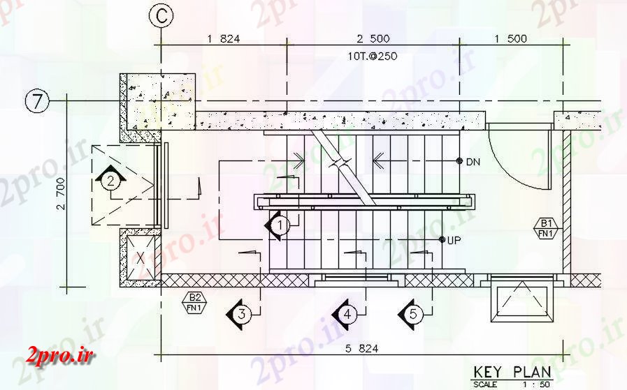 دانلود نقشه بیمارستان - درمانگاه - کلینیک جزئیات بخش طرحی طبقه در 3 در 6 متر (کد161092)