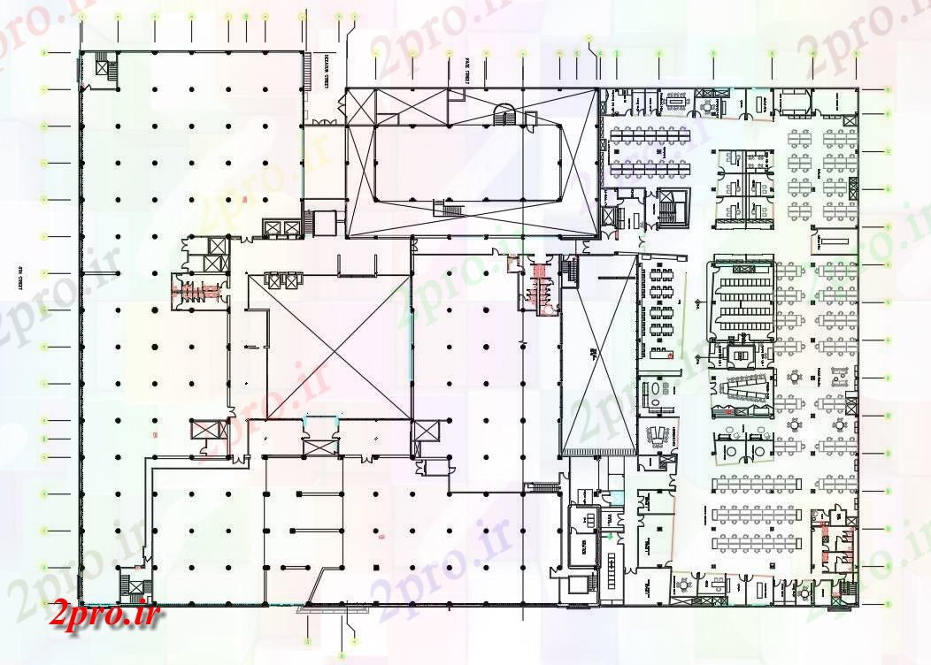 دانلود نقشه جزئیات ساخت و ساز طرحی ساخت و ساز اتوکد دو بعدی  از یک ساختمان اداری از جمله معماری طرحی   دو بعدی  (کد161242)