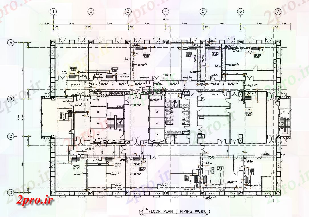 دانلود نقشه جزئیات لوله کشی    برنامه جزئیات لوله کار خط از ساختمان بیمارستان نشان می دهد     (کد161291)