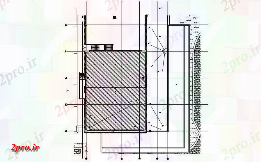 دانلود نقشه هتل - رستوران - اقامتگاه  سطح نیم اشکوب هتل طراحی طرحی طبقه   اتوکد  دو بعدی   طراحی  دو بعدی   نشان    (کد161459)