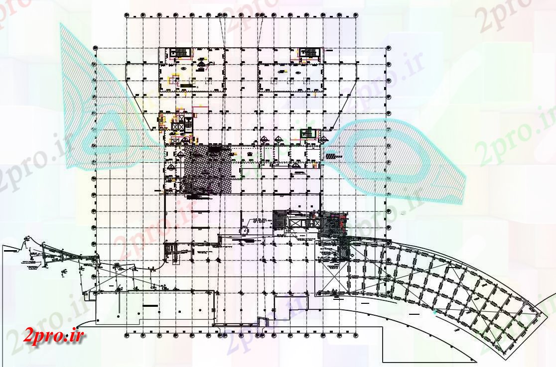 دانلود نقشه مسکونی ، ویلایی ، آپارتمان جزئیات طرحی سایت 120 در 130 متر (کد161462)