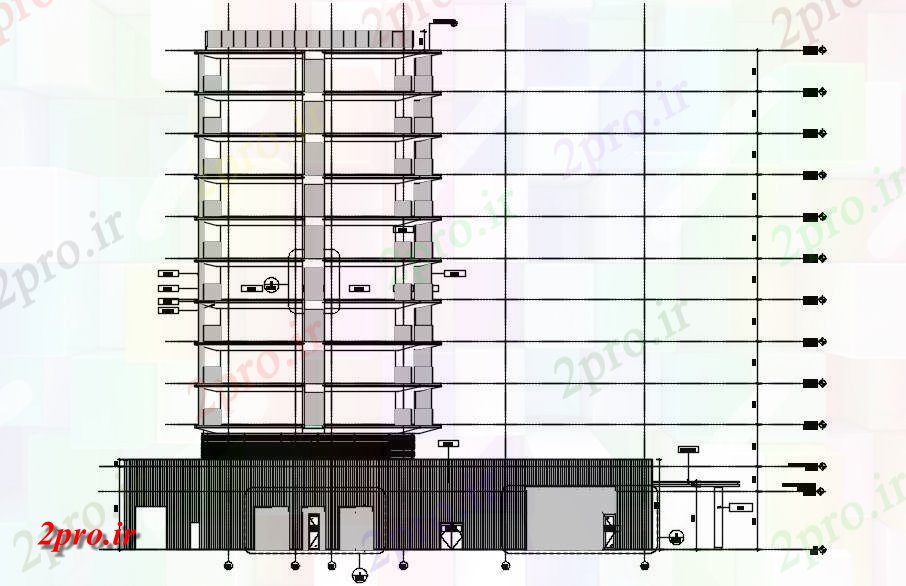 دانلود نقشه هتل - رستوران - اقامتگاه  جزئیات شرکت Northside نمای از ساختمان چوب پا راه رفتن 10 هتل  اتوکد   دو بعدی          (کد161482)