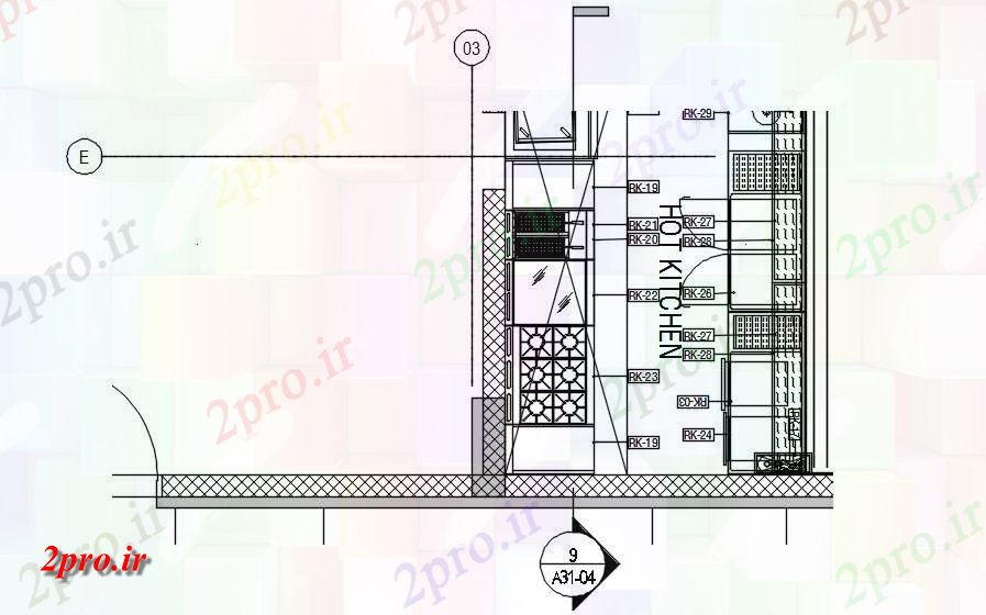 دانلود نقشه مسکونی  ، ویلایی ، آپارتمان  آشپزخانه  اتوکد دو بعدی  رسم  این   دو بعدی  (کد161487)