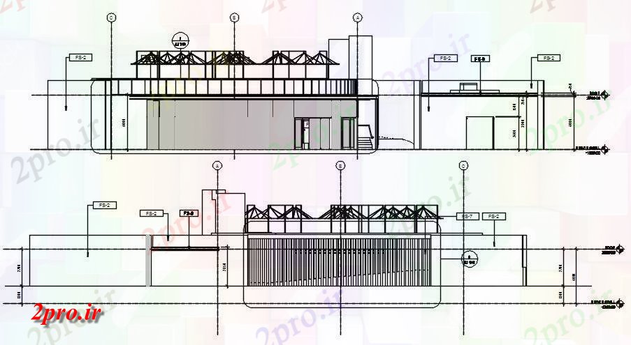 دانلود نقشه پلان مقطعی اتوکد  داشتن جزئیات بخش ساحل سرخ کن رستوران و نما هتل building    (کد161491)