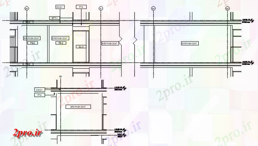 دانلود نقشه ساختمان اداری - تجاری - صنعتی  اتوکد از بخش و نما این طرحی از   دو بعدی  doors (کد161525)