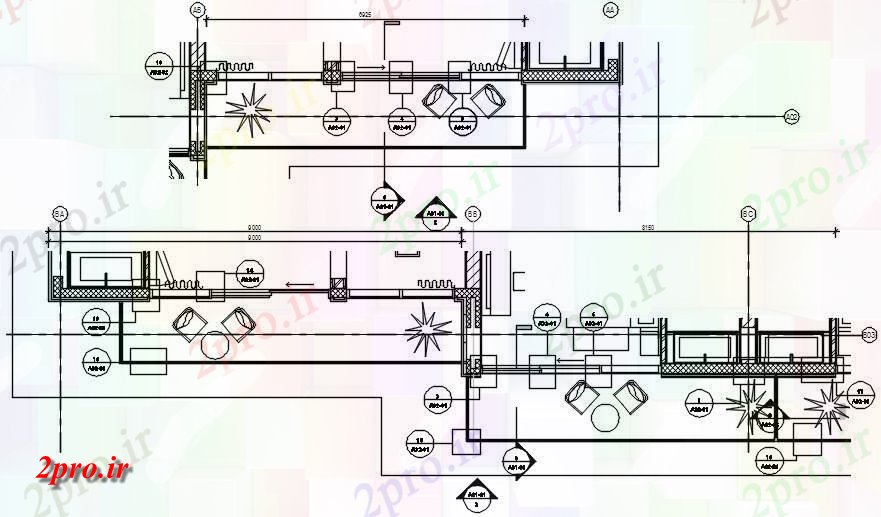 دانلود نقشه پلان مقطعی این    دو بعدی  سیستم نما جزئیات مقطعی نشان می دهد     (کد161527)