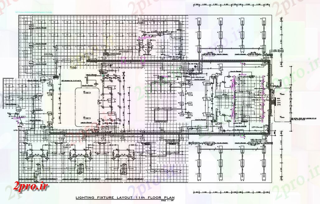 دانلود نقشه برق کشی ، اتصالات طرحی برق روشنایی فیکسچر   (کد161556)