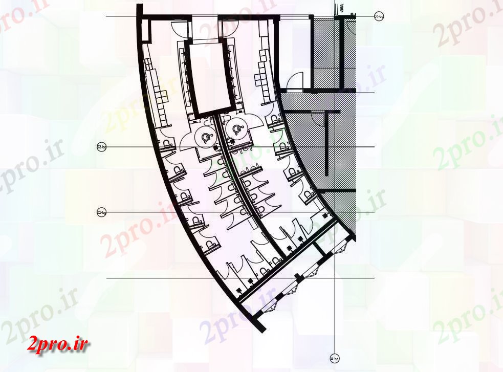 دانلود نقشه بلوک حمام و توالت اتوکد  طراحی شامل طرحی طبقه از رستوران توالت     (کد161668)