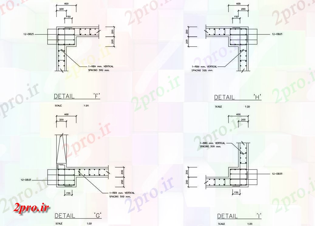 دانلود نقشه پلان مقطعی فاصله عمودی جزئیات بخش تقویت    ارائه      (کد161679)