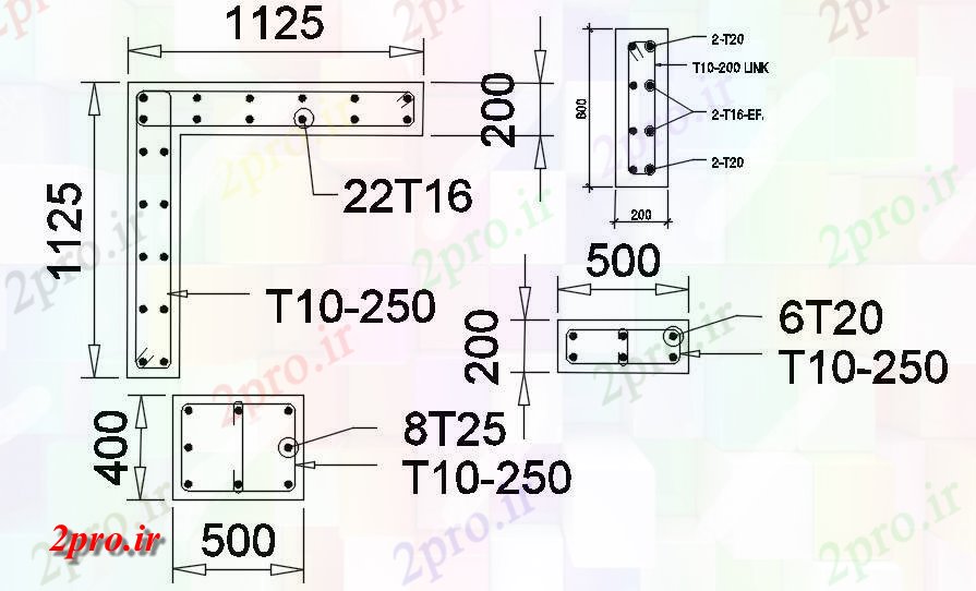 دانلود نقشه پلان مقطعی ستون پرتو جزئیات آرماتور    ارائه      (کد161824)