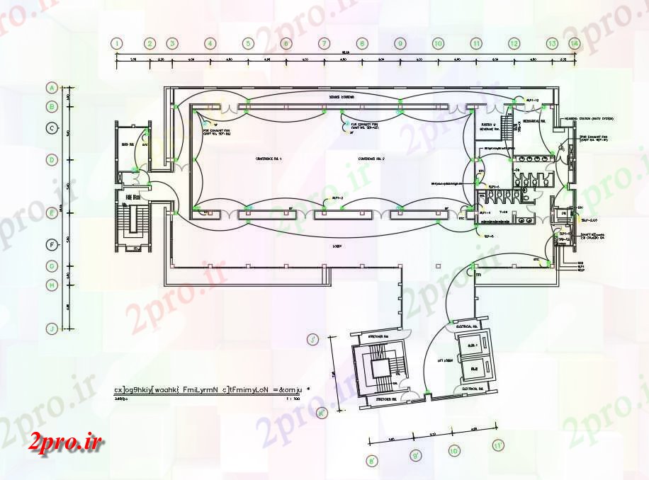 دانلود نقشه بیمارستان - درمانگاه - کلینیک اگزوز فن بیمارستان واحد طراحی نشیمن 25 در 48 متر (کد161854)