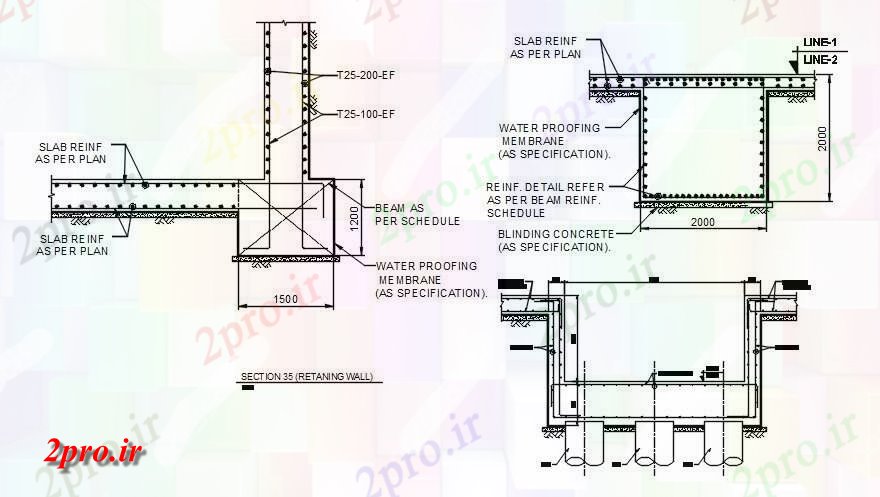 دانلود نقشه طراحی جزئیات ساختار اندازه 1500mmx1200mm بخش جزئیات نوار برای تقویت طراحی    معرفی  اند      دو بعدی    (کد161859)