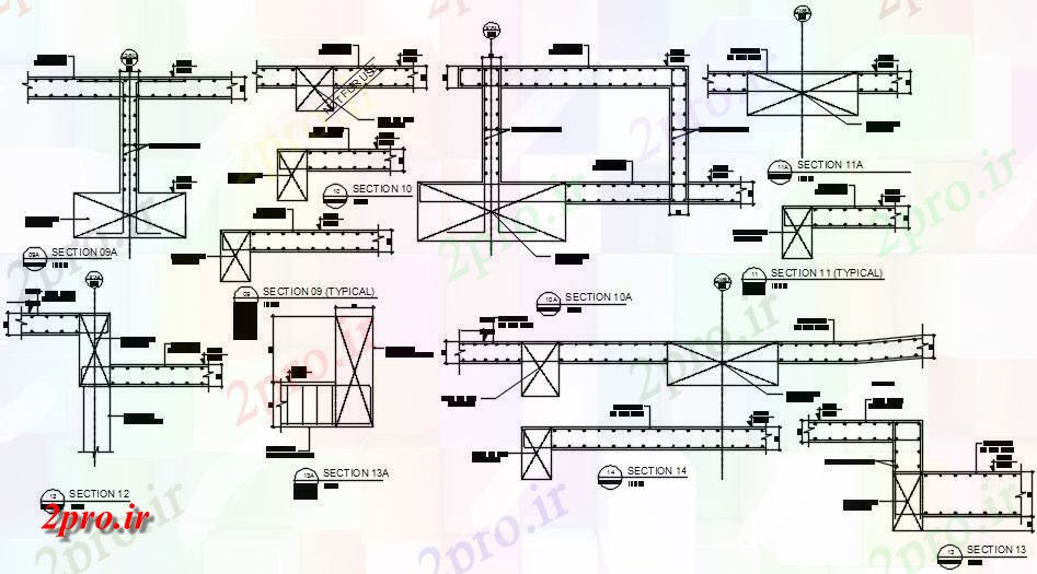 دانلود نقشه طراحی جزئیات تقویت کننده جزئیات ساختار تقویت  (کد161895)