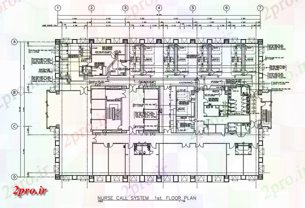 دانلود نقشه مسکونی ، ویلایی ، آپارتمان پرستار تماس سیستم طبقه اول طرحی 32 در 48 متر (کد161973)