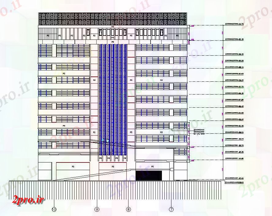 دانلود نقشه پلان مقطعی  اتوکد  به طرف دفتر G + 10 جزئیات ساختمان    فراهم می کند   در حال حاضر (کد162000)