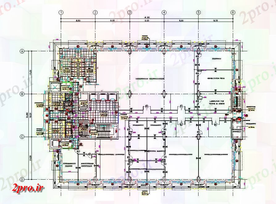 دانلود نقشه هتل - رستوران - اقامتگاه رستوران ساختمان جزئیات طرحی طبقه دو بعدی اتوکد در حال حاضر 30 در 41 متر (کد162032)
