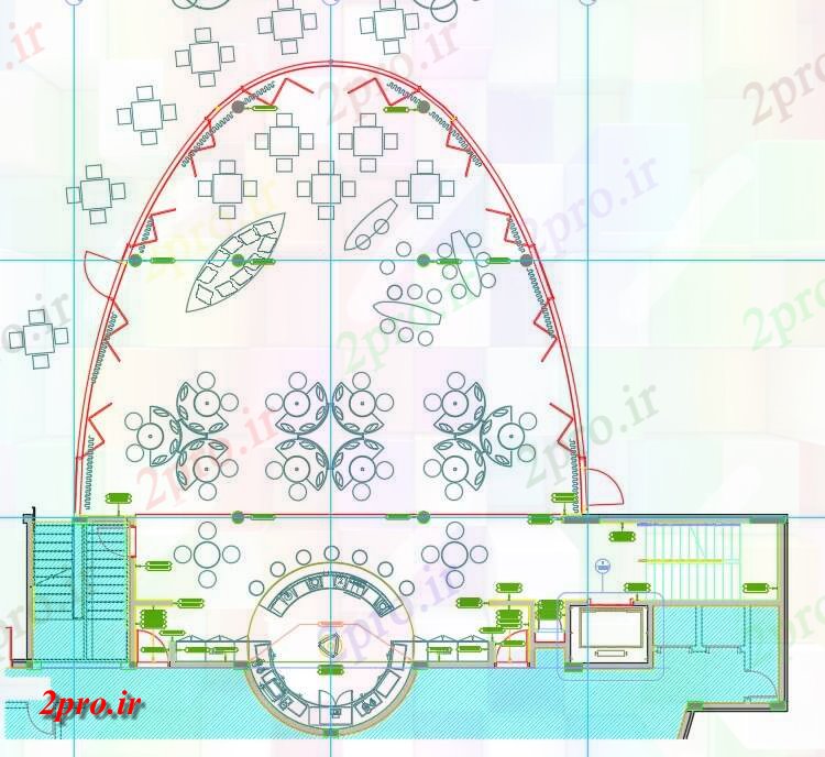 دانلود نقشه باغ شخصیپس از اتمام دیوار طراحی دو بعدی 23 در 28 متر (کد162126)