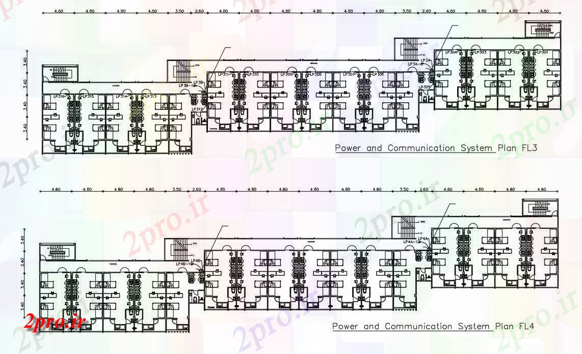 دانلود نقشه هتل - رستوران - اقامتگاه  برق برق و ارتباطات سیستم را برای هتل طرحی طبقه  (کد162155)