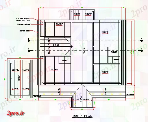 دانلود نقشه پلان مقطعی جزئیات سقف بخش طرحی از G + 1 خانه اتوکد  طراحی ارائه     دو بعدی   (کد162214)
