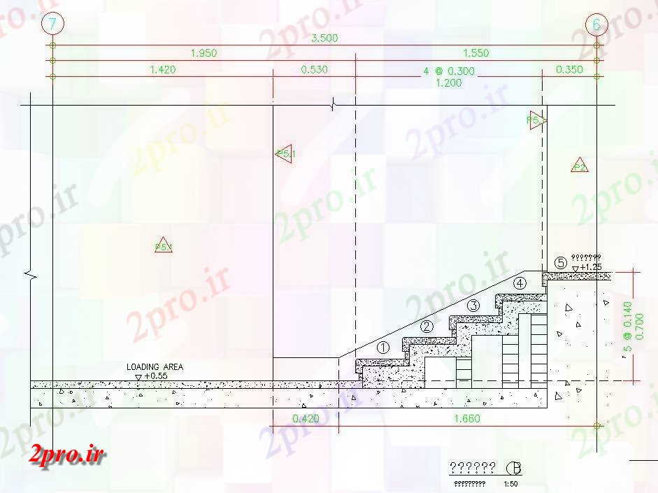 دانلود نقشه پلان مقطعی راه پله بخش سمت طراحی دقیق  اتوکد  رسم   در حال حاضر (کد162270)