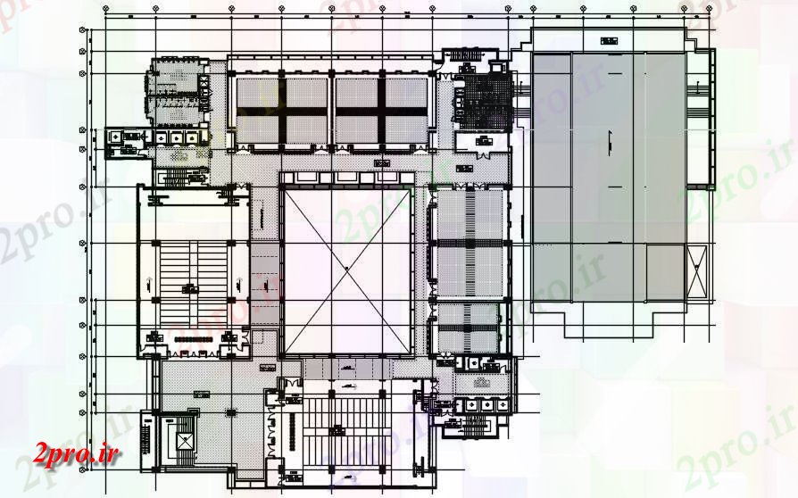 دانلود نقشه هتل - رستوران - اقامتگاه پس از اتمام کف طرحی این 13 در 15 متر (کد162292)