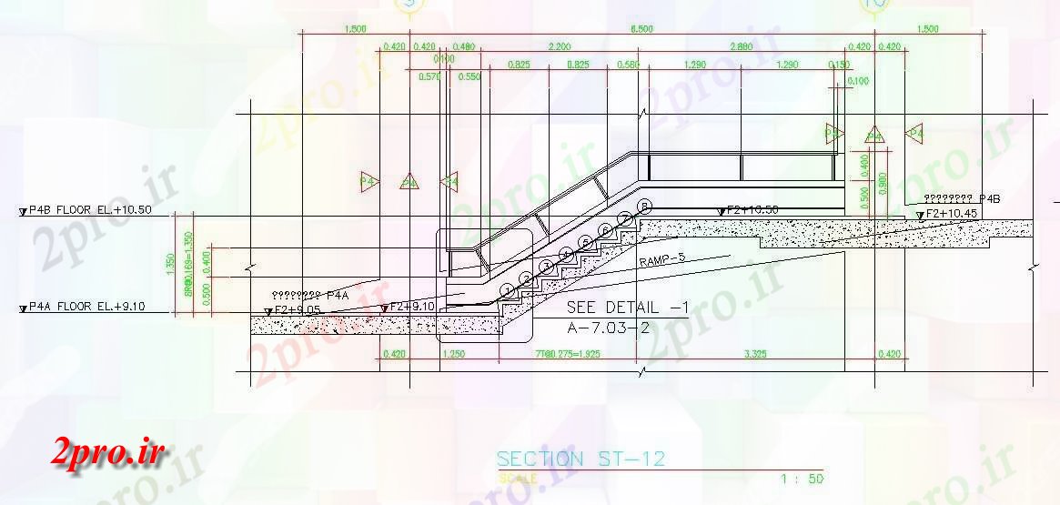 دانلود نقشه پلان مقطعی  اتوکد داشتن بخش جزئیات نمونه از staircase  در حال حاضر (کد162302)