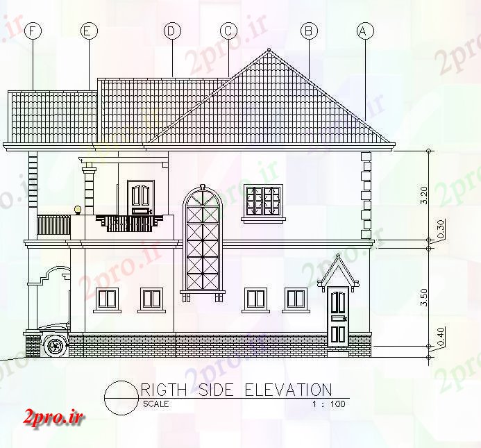 دانلود نقشه مسکونی ، ویلایی ، آپارتمان پر زرق و برق ر خانه سمت نما و بخش جزئیات اتوکد طراحی provide دو بعدی 10 در 12 متر (کد162310)