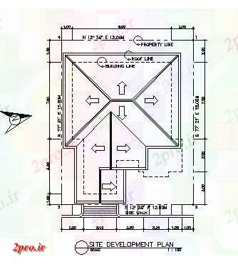 دانلود نقشه پلان مقطعی توسعه سایت جزئیات بخش طرحی از خانه اتوکد  رسم  ارائه     دو بعدی   (کد162317)